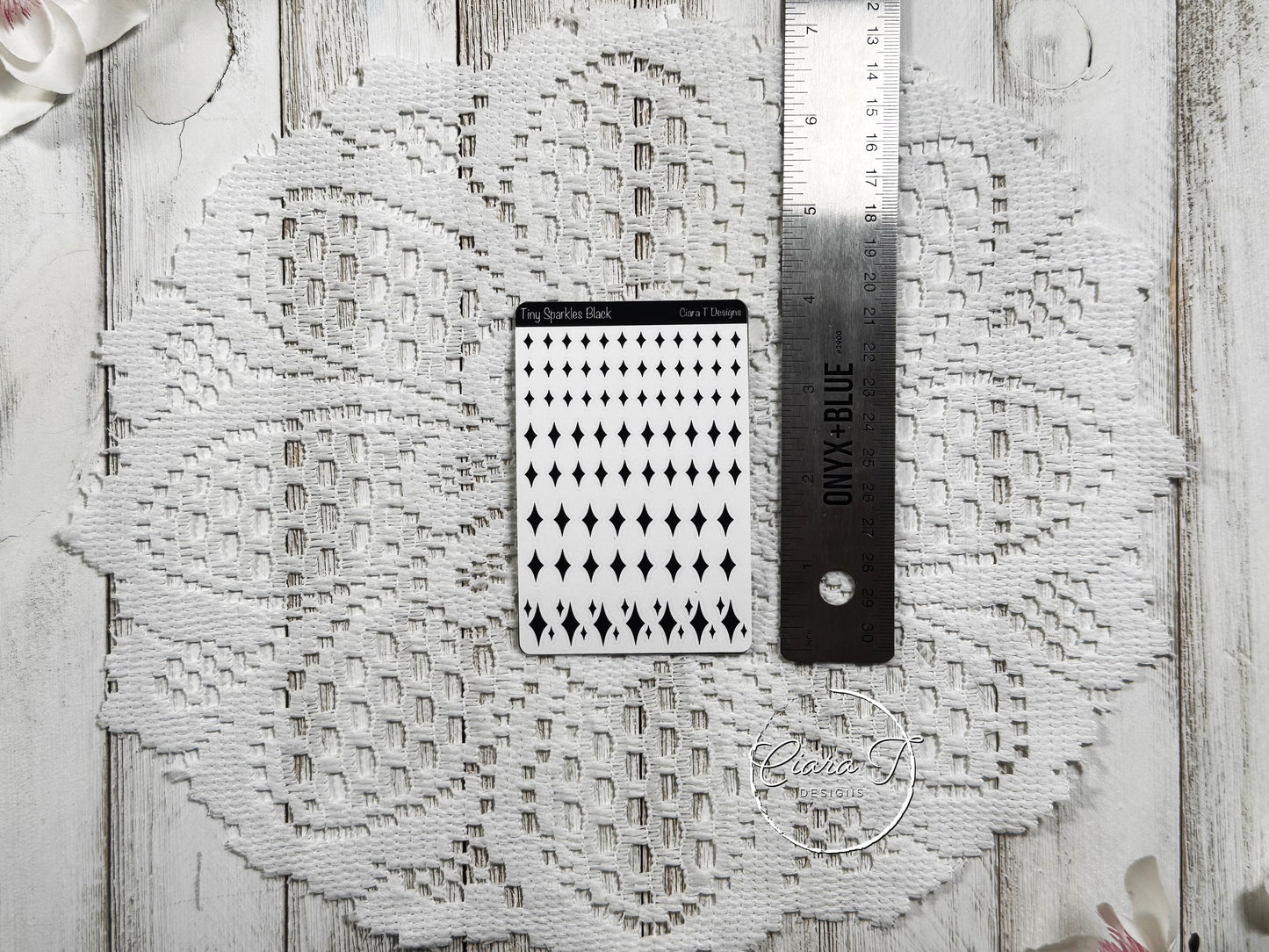 Tiny Rainbow Ombre Sparkle Sticker Sheet