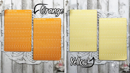 Small Rainbow Background Serif Alphabet Sticker Sheet,