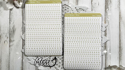 Candy Coloured Small Serif Alphabet Full Sticker Sheet