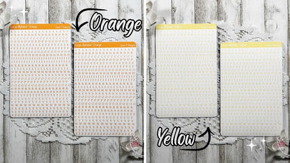 Small Rainbow Serif Alphabet Sticker Sheet