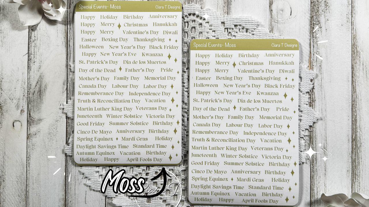 Large Candy Coloured Special Events Sticker Sheet