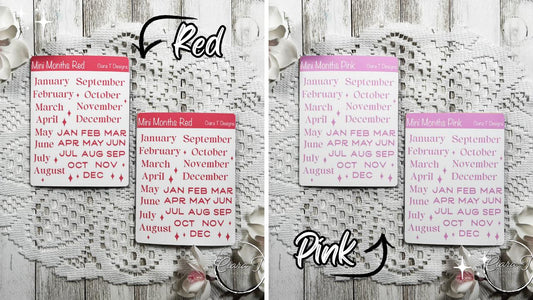 Mini Rainbow Coloured Months of the Year Sticker Sheet