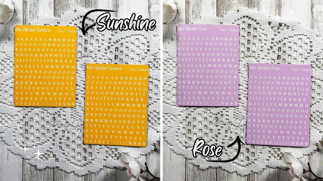 Mini Candy Backround Serif Alphabet Sticker Sheet