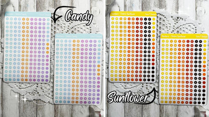Ombre Candy Coloured Numbers Sticker Sheet