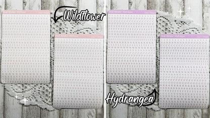 Candy Coloured Small Serif Alphabet Full Sticker Sheet