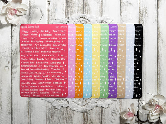 Special Events Rainbow Background Sticker Sheet