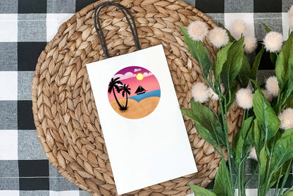 Beach Bum Die-cut Sticker with White Border