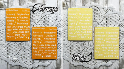 Mini Rainbow Background Months of the Year Sticker Sheet