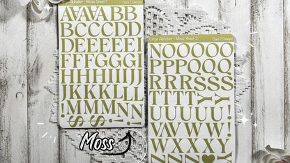 Large Candy Coloured Serif Alphabet Sticker Sheet