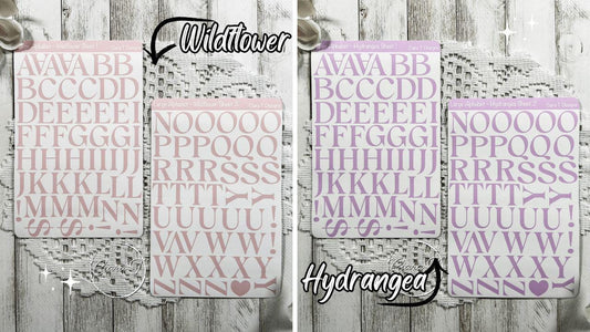 Large Candy Coloured Serif Alphabet Sticker Sheet