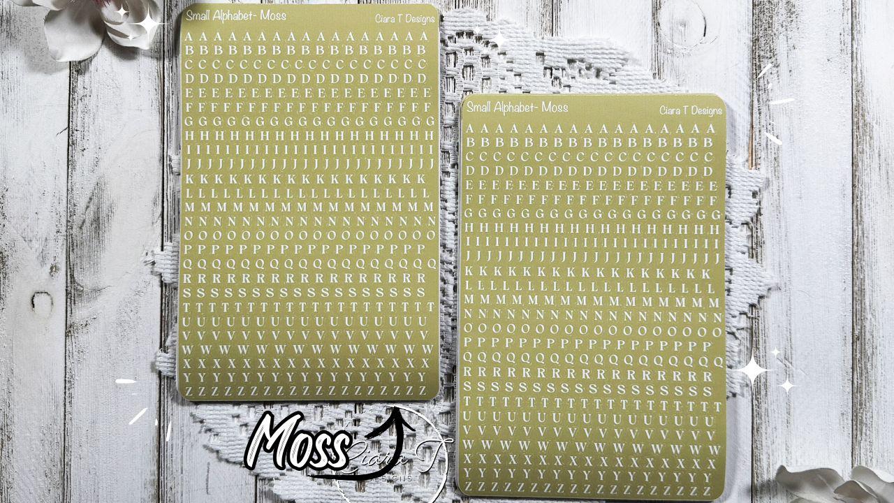 Small Candy Background Serif Alphabet Sticker Sheet