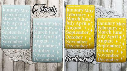 Large Candy Background Months Sticker Sheet
