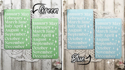 Large Rainbow Background Months of the Year Rainbow Sticker Sheet