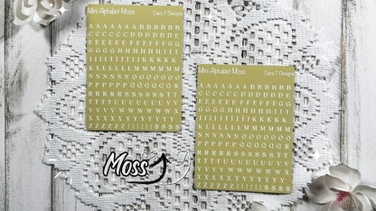 Mini Candy Backround Serif Alphabet Sticker Sheet