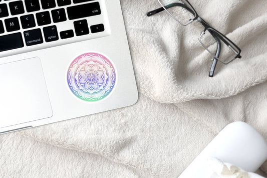 Tri-Coloured Mandala Die-Cut Sticker