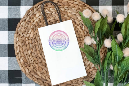 Tri-Coloured Mandala Die-Cut Sticker