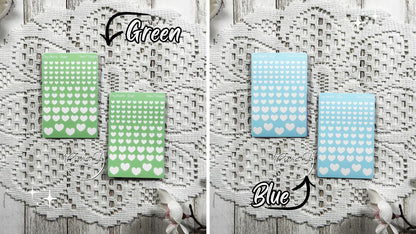 Tiny Rainbow Background Heart Sticker Sheet