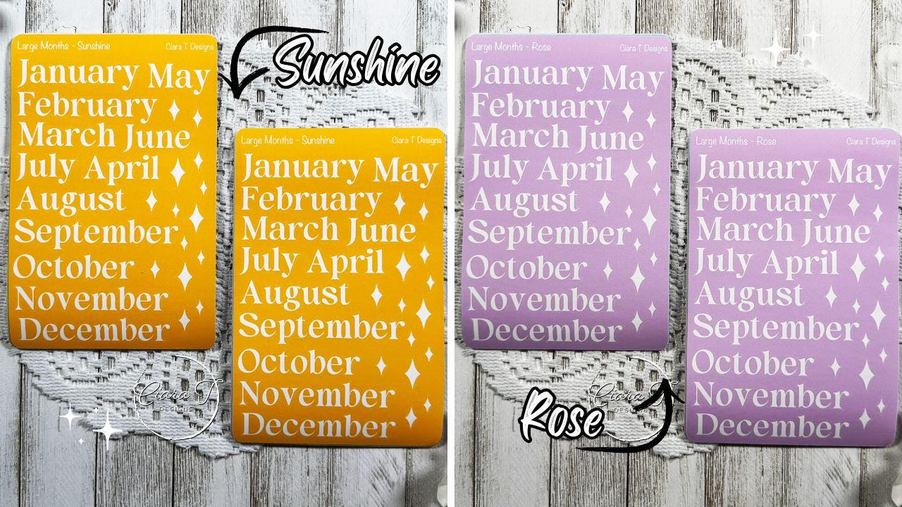 Large Candy Background Months Sticker Sheet