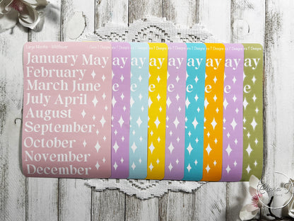 Large Candy Background Months Sticker Sheet