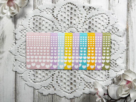 Tiny Candy Background Heart Sticker Sheet