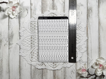 Small Rainbow Serif Alphabet Sticker Sheet