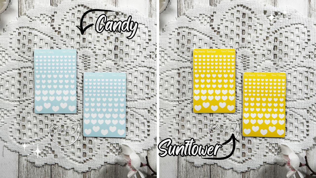 Tiny Candy Background Heart Sticker Sheet