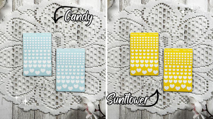 Tiny Candy Background Heart Sticker Sheet