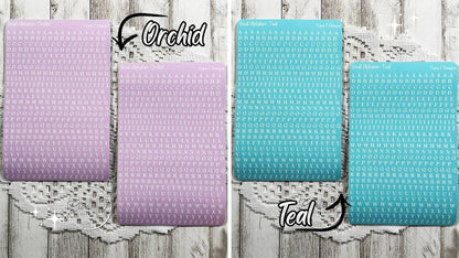 Small Candy Background Serif Alphabet Sticker Sheet