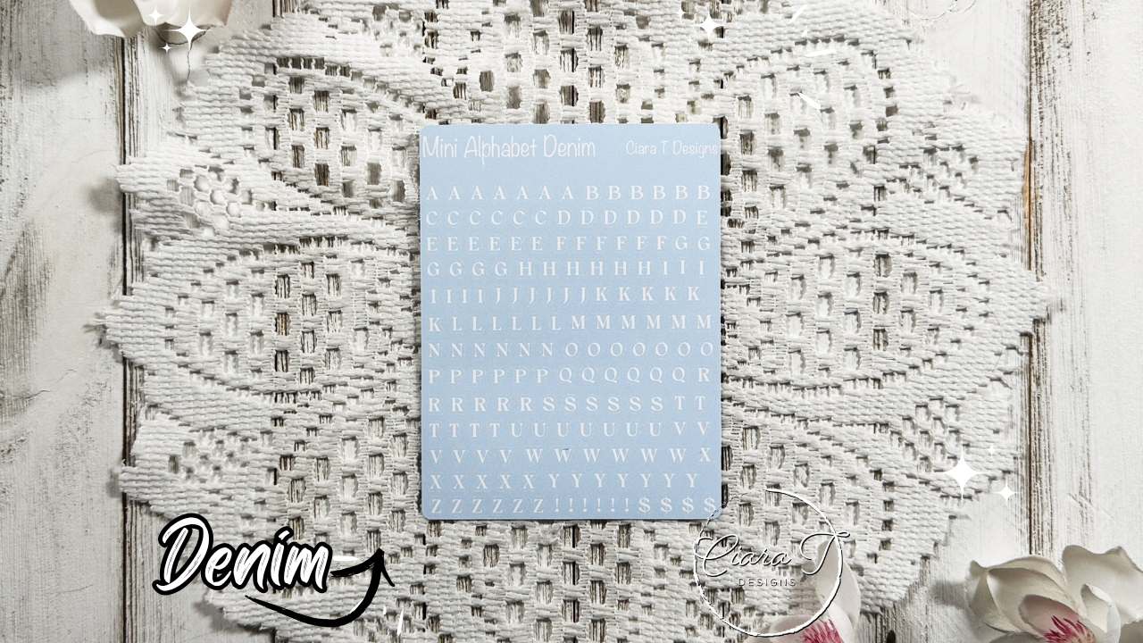Candy Background Serif Alphabet Medium Sticker Sheet