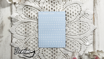 Candy Background Serif Alphabet Medium Sticker Sheet