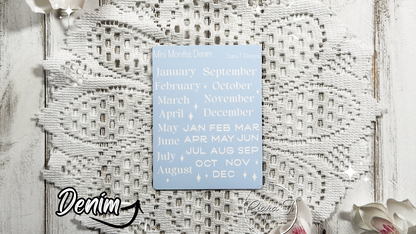 Candy Background Months of the Year Medium Sticker Sheet