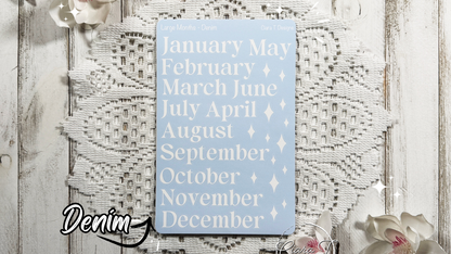 Candy Background Months Large Sticker Sheet