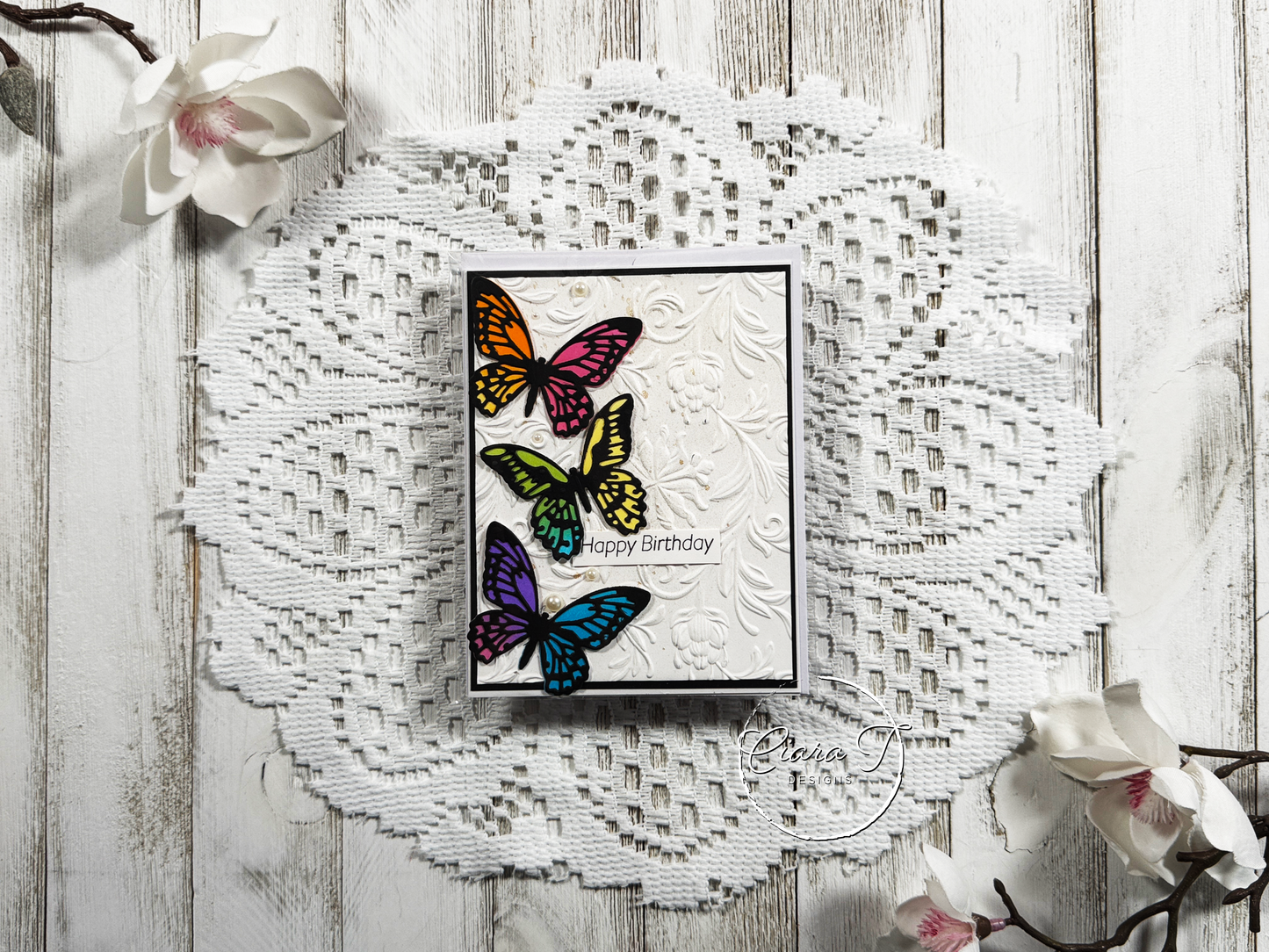 Ink-Blended Butterfly Birthday Card