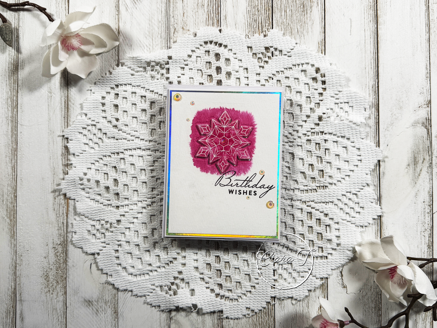 Pink Watercolour Birthday Card