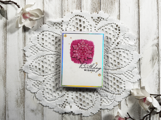 Pink Watercolour Birthday Card