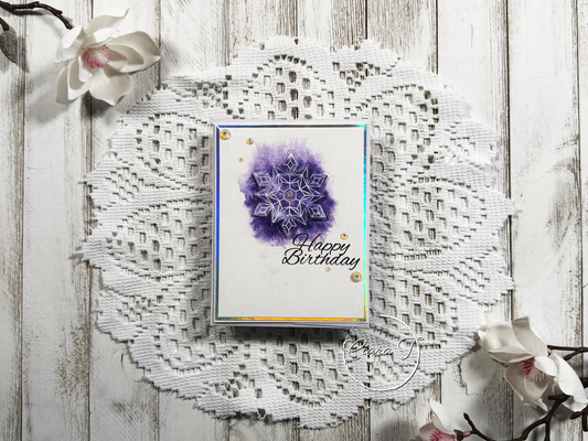 Purple Watercolour Birthday Card