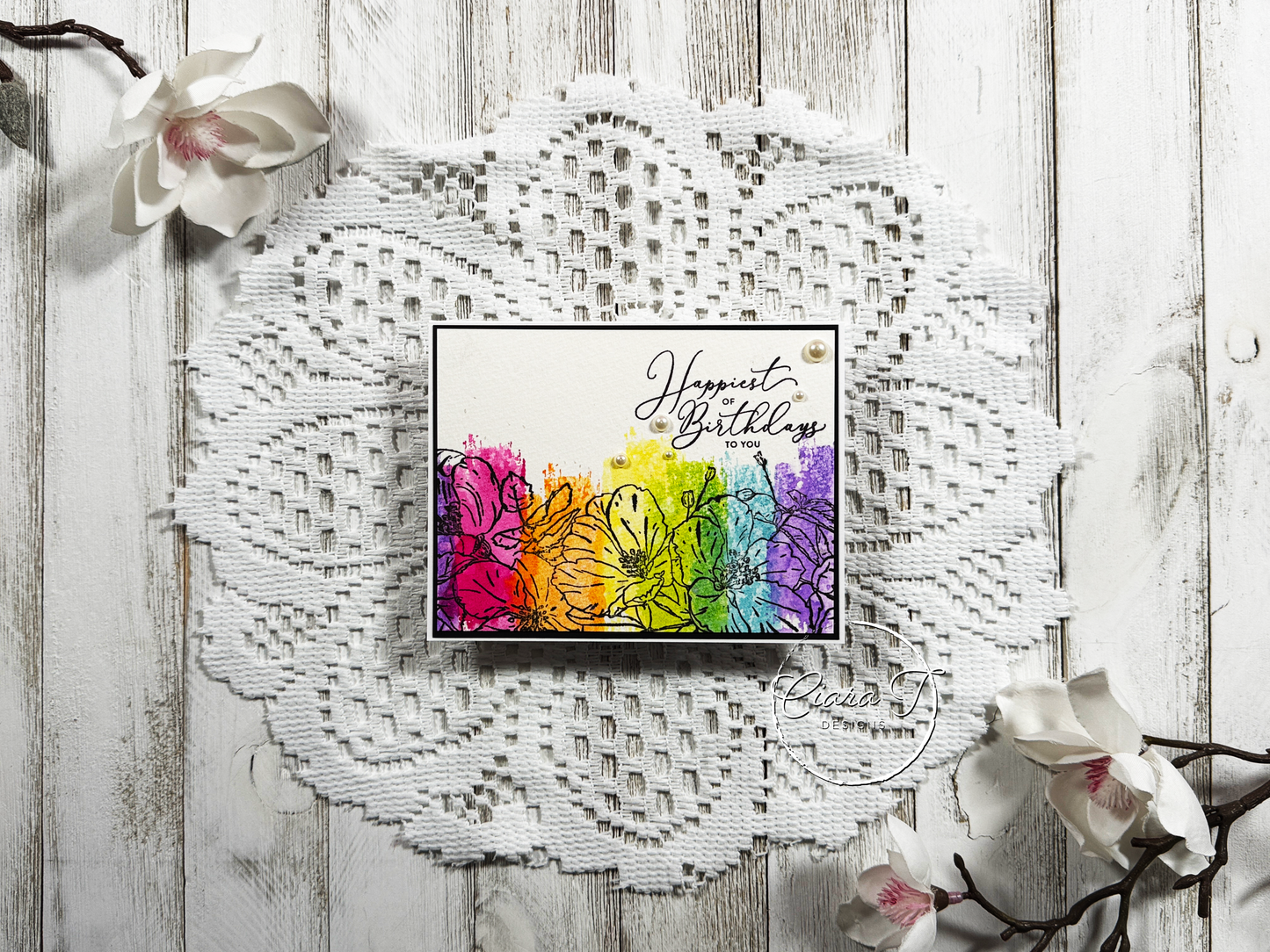 Rainbow Brushstroke Birthday Card