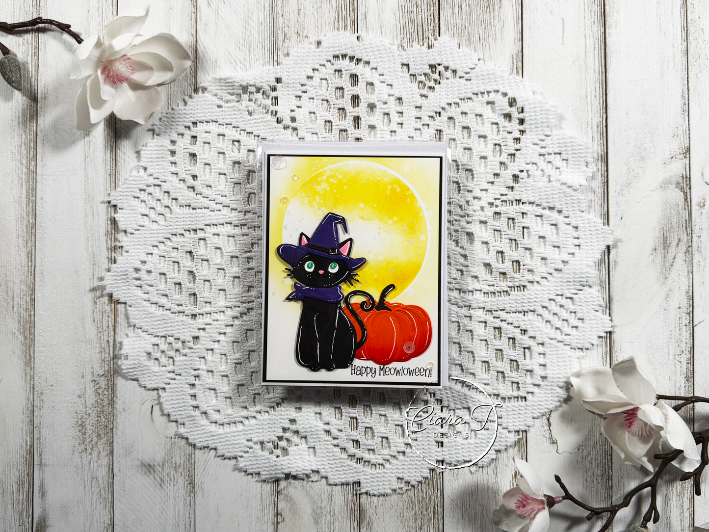 Cat & Pumpkin Halloween Card