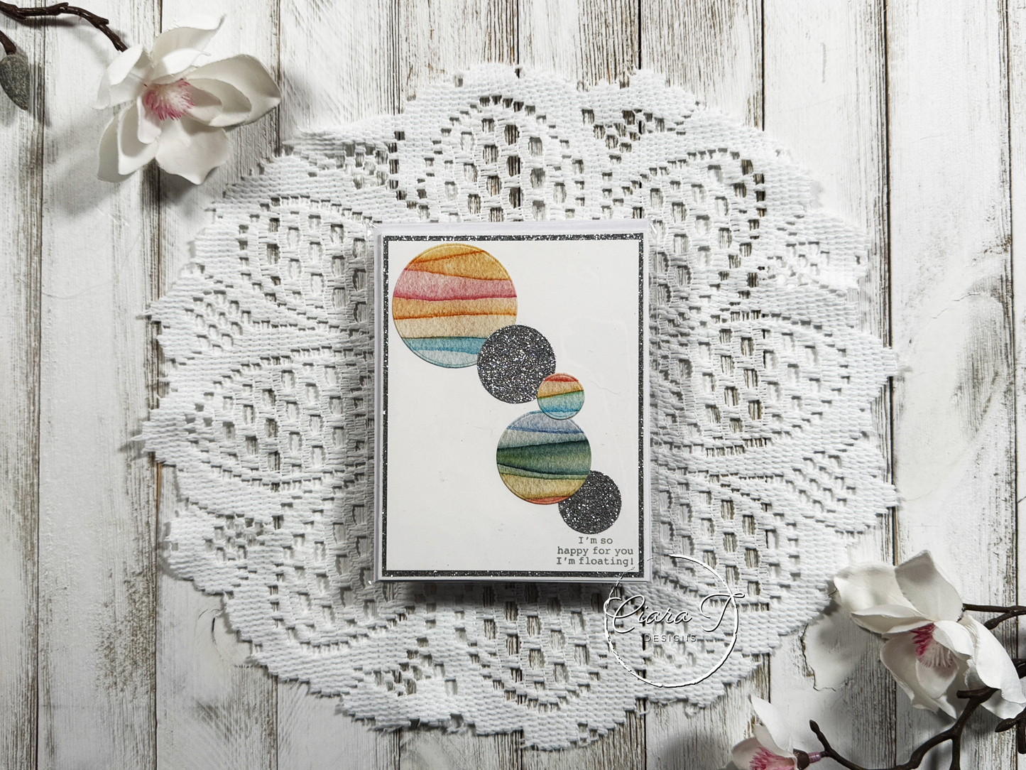Pattern Paper Circles Inspirational Card