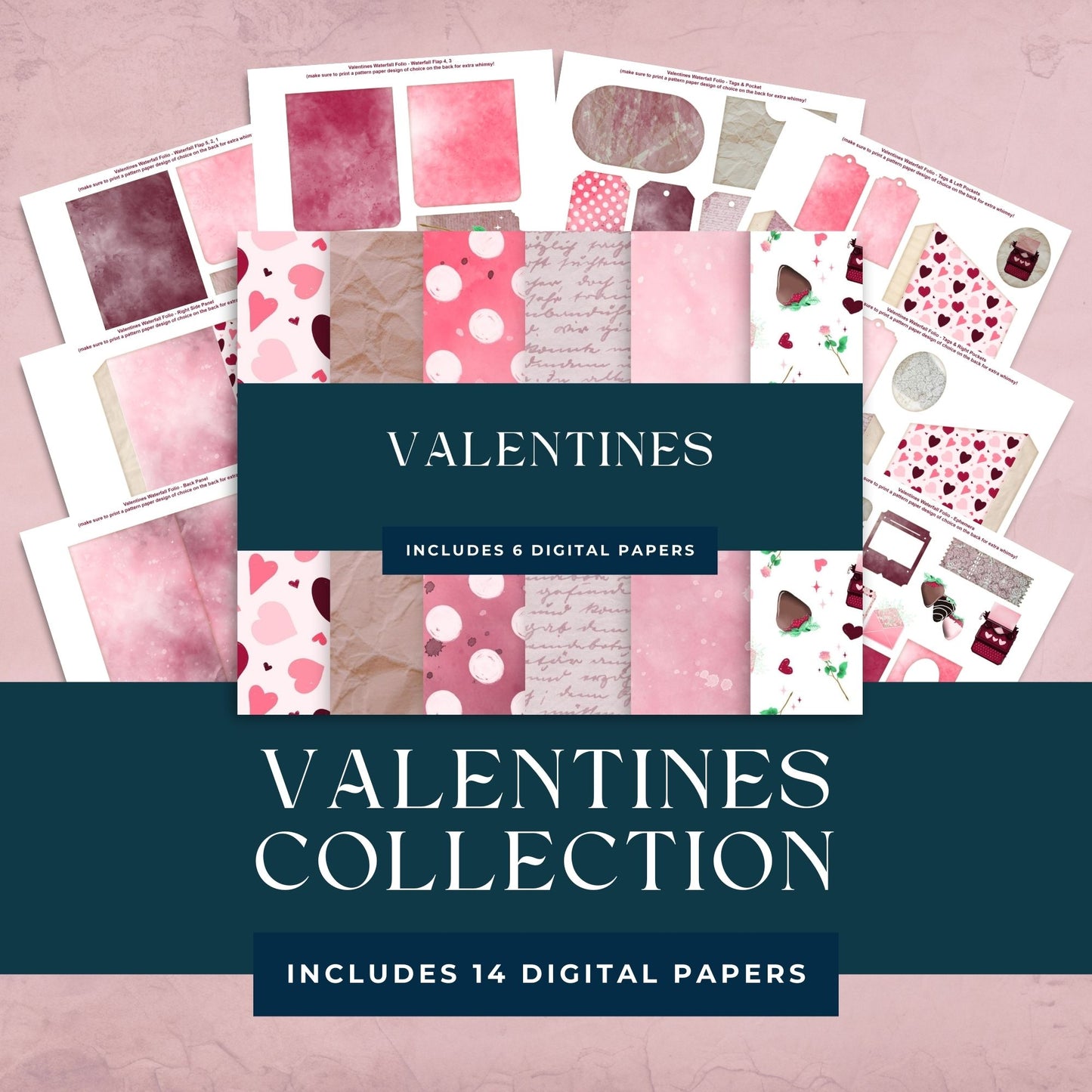 Digital Valentines Collection Paper Pack