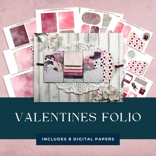 Digital Valentines Folio Paper Pack