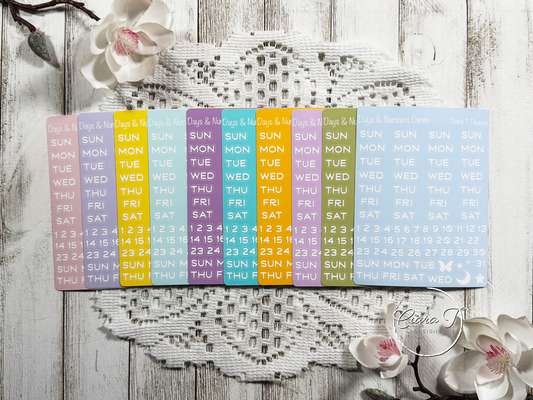 Candy Background Days & Numbers Medium Sticker Sheet