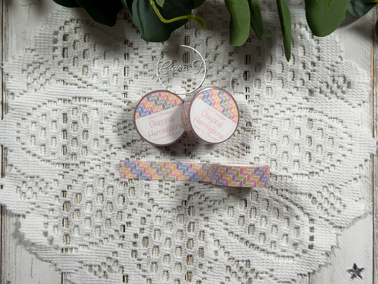 Diagonal Herringbone Washi Tape - Tulip Collection