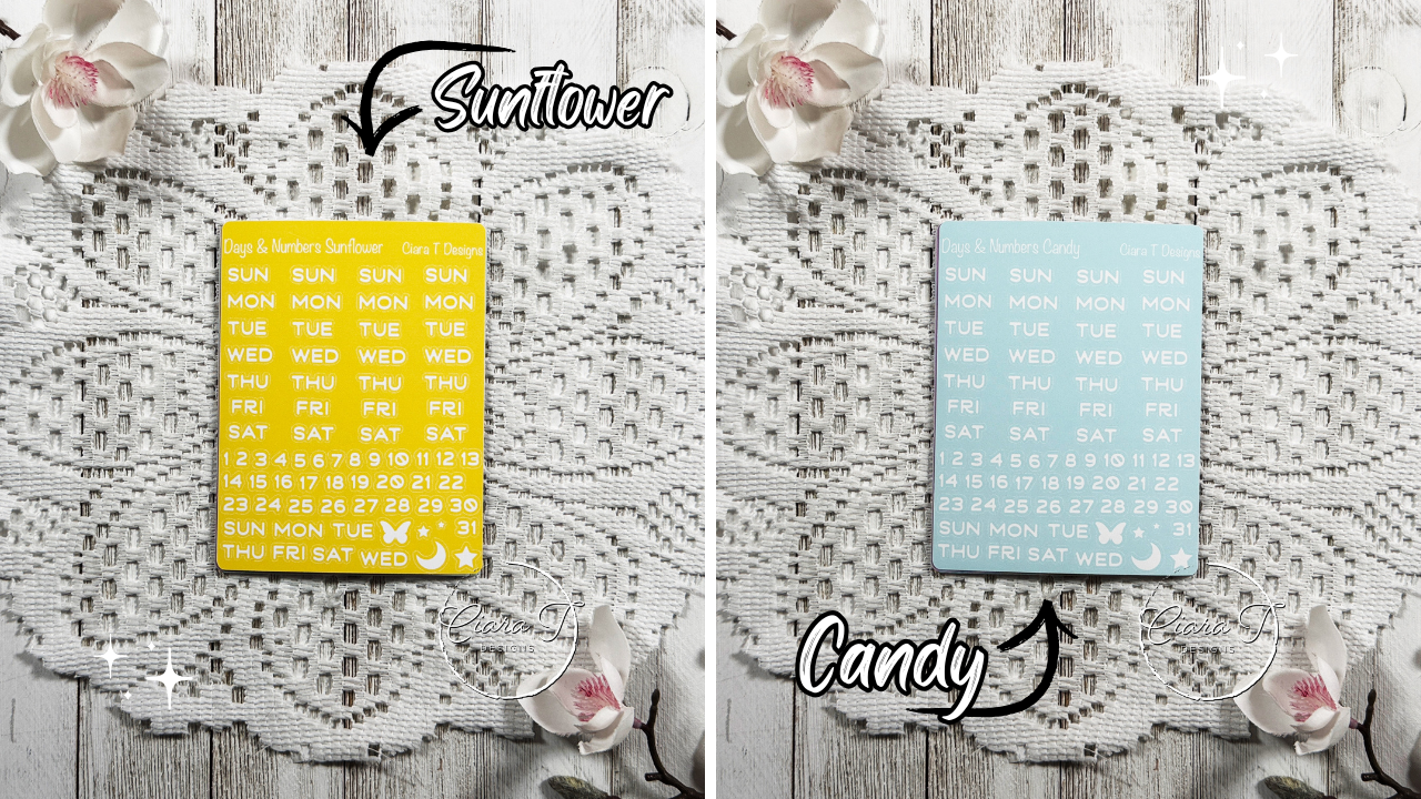 Candy Background Days & Numbers Medium Sticker Sheet