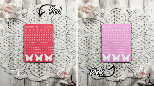 Rainbow Background Mini Numbers Medium Sticker Sheet