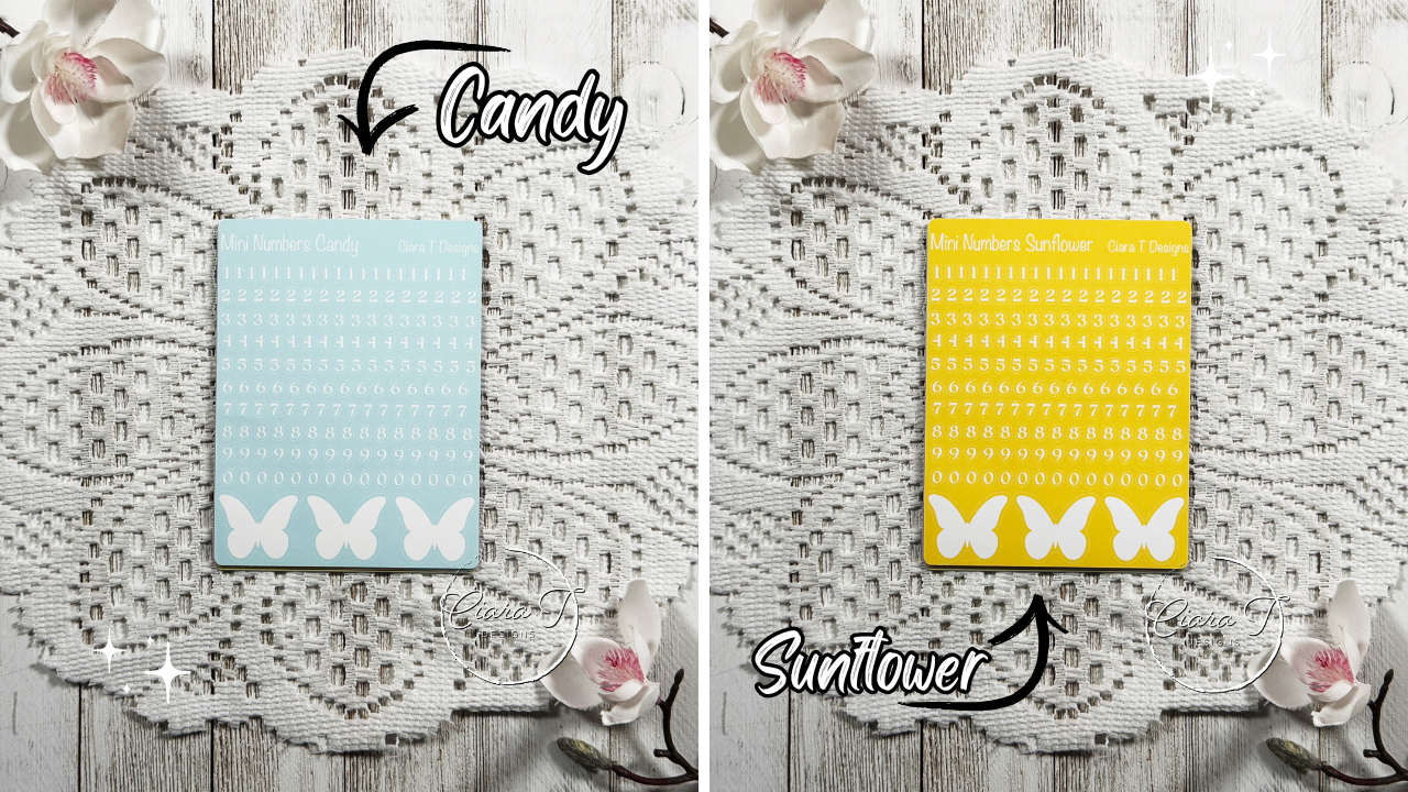 Candy Background Mini Numbers Medium Sticker Sheet