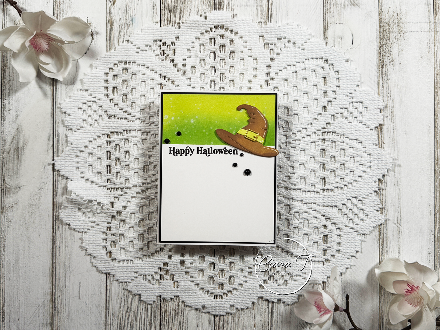 Green Ink-Blending & Hat Halloween Card