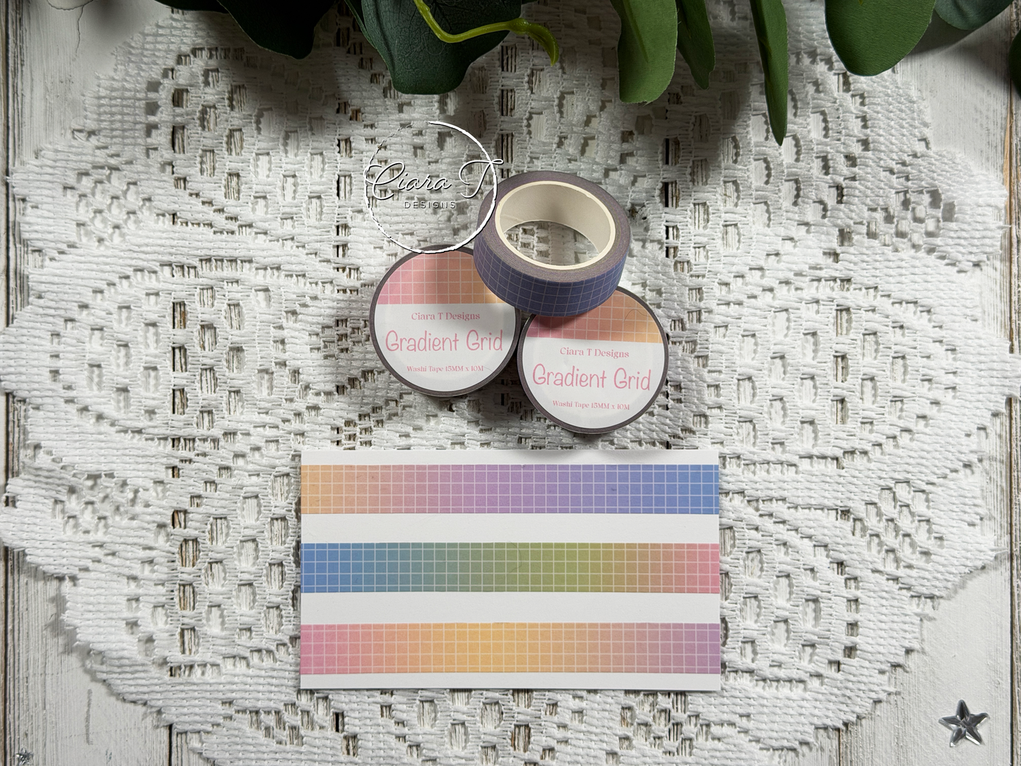 Gradient Grid Washi Tape - Tulip Collection