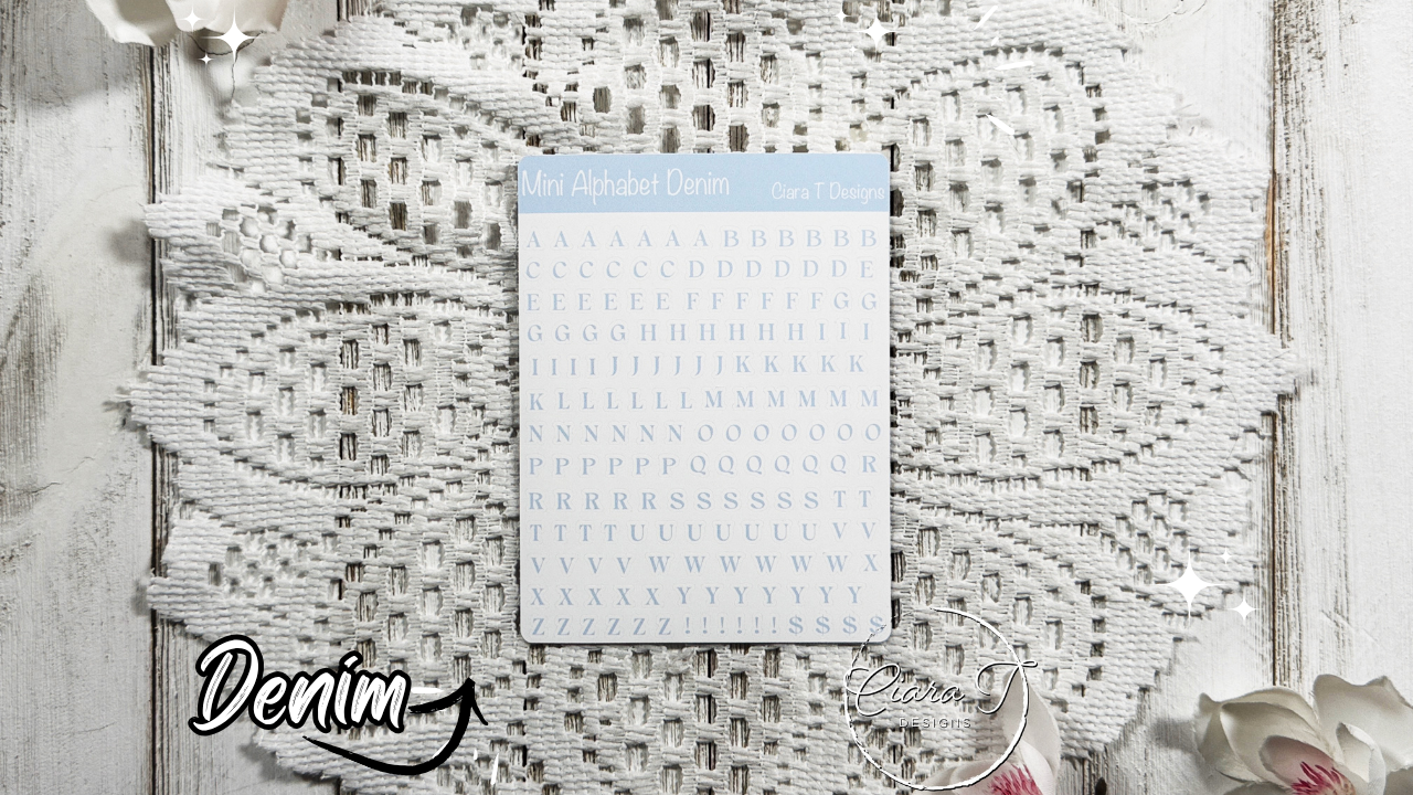 Candy Coloured Serif Alphabet Medium Sticker Sheet