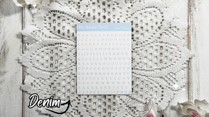 Candy Coloured Serif Alphabet Medium Sticker Sheet